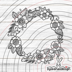 Blumenkranz Plotterdatei SVG DXF 