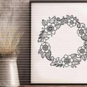 Blumenkranz Plotterdatei SVG DXF 