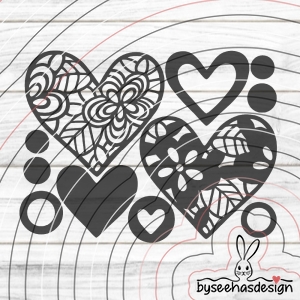 HerzBlumen Plotterdatei SVG DXF