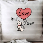 Chihuahua mit Herz Plotterdatei SVG DXF 