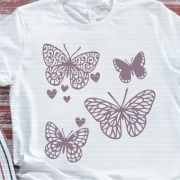 4 Schmetterlinge Plotterdatei SVG DXF