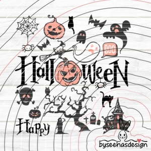 Halloween Mix Plotterdatei SVG DXF FCM