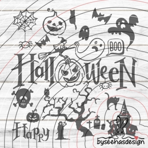 Halloween Mix Plotterdatei SVG DXF