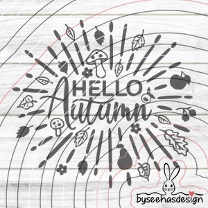 Hello Autumn Plotterdatei SVG DXF