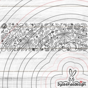 Herbst Deko Band Plotterdatei SVG DXF