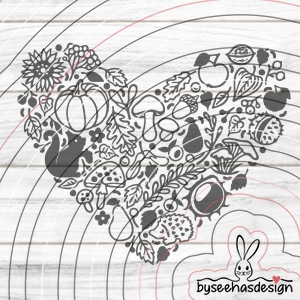 Herz Herbst Plotterdatei SVG DXF