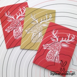 Karte Hirsch B6 Plotterdatei SVG DXF