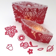 Zwei Herbst Lichter Plotterdatei SVG DXF 