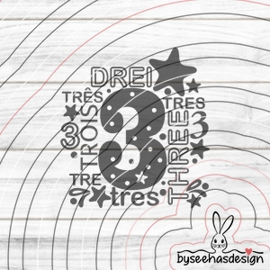 Drei Plotterdatei SVG DXF