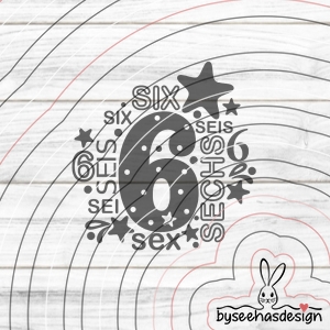 Sechs Plotterdatei SVG DXF