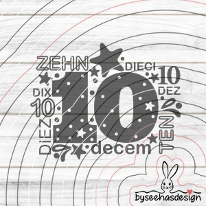 Zehn Plotterdatei SVG DXF