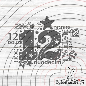 Zwölf Plotterdatei SVG DXF 