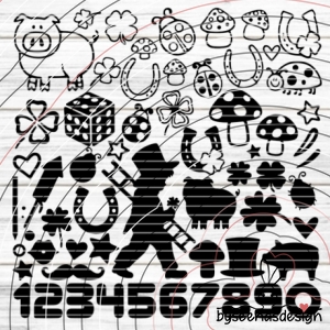 Glück Symbole Plotterdatei SVG DXF FCM