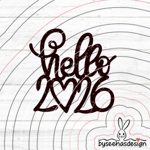 Hello 2026 Plotterdatei SVG DXF FCM