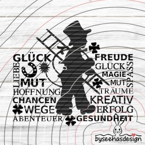 Kaminfeger mit Text Plotterdatei SVG DXF FCM