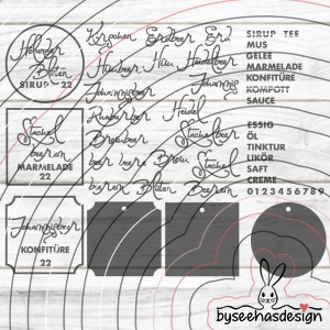 Etiketten Beeren Plotterdatei SVG DXF