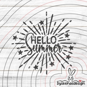 Hello Summer Plotterdatei SVG DXF
