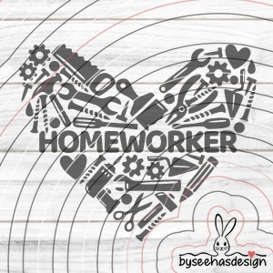 Herz Homeworker Plotterdatei SVG DXF