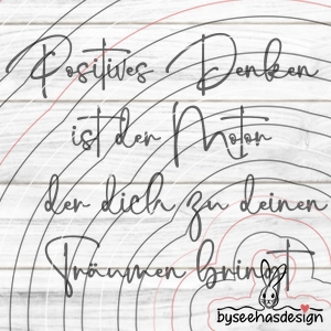 Positives Denken Plotterdatei SVG DXF 