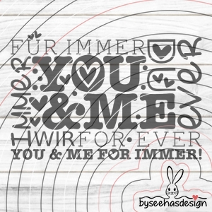 You and me Plotterdatei SVG DXF  