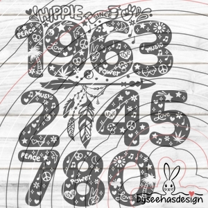 Hippie Since Plotterdatei SVG DXF