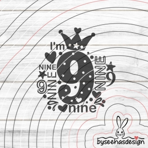 I'm nine Plotterdatei SVG DXF
