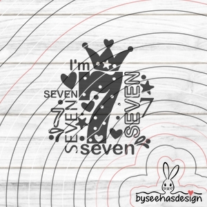I'm seven Plotterdatei SVG DXF