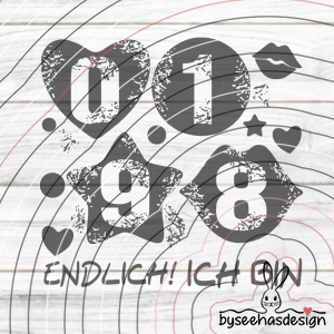 Zahlen Set Plotterdatei 1 8 9 0 SVG DXF 