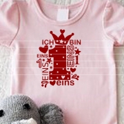 Zahl 1 Plotterdatei SVG DXF