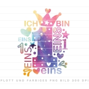 Zahl 1 Plotterdatei SVG DXF