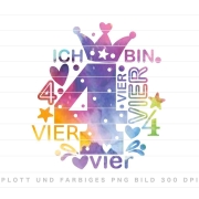 Zahl 4 Plotterdatei SVG DXF
