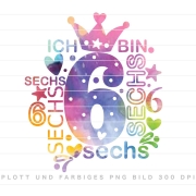 Zahl 6 Plotterdatei SVG DXF