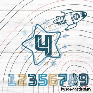 Zahlenstern 1-9 Plotterdatei SVG DXF