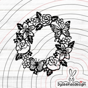 Blumenkranz Plotterdatei SVG DXF