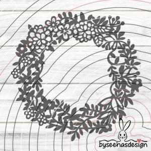 Kranz Blumen Plotterdatei SVG DXF