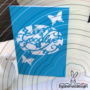 Karte Good by Plotterdatei SVG DXF