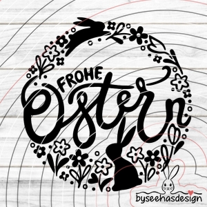 Frohe Ostern Plotterdatei SVG DXF