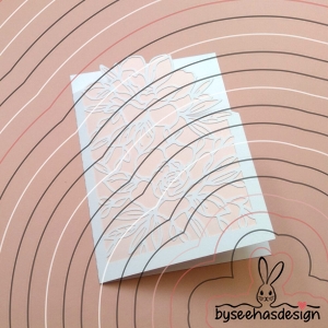 Karte Blumen B6 Plotterdatei SVG DXF