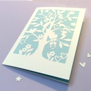 Karte Baby Baum Plotterdatei SVG DXF