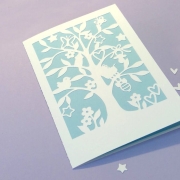 Karte Baby Baum Plotterdatei SVG DXF