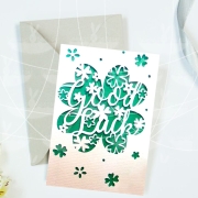 Karte Good Luck Plotterdatei SVG DXF