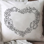 Ostern Blumenherz Plotterdatei SVG DXF